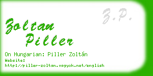 zoltan piller business card